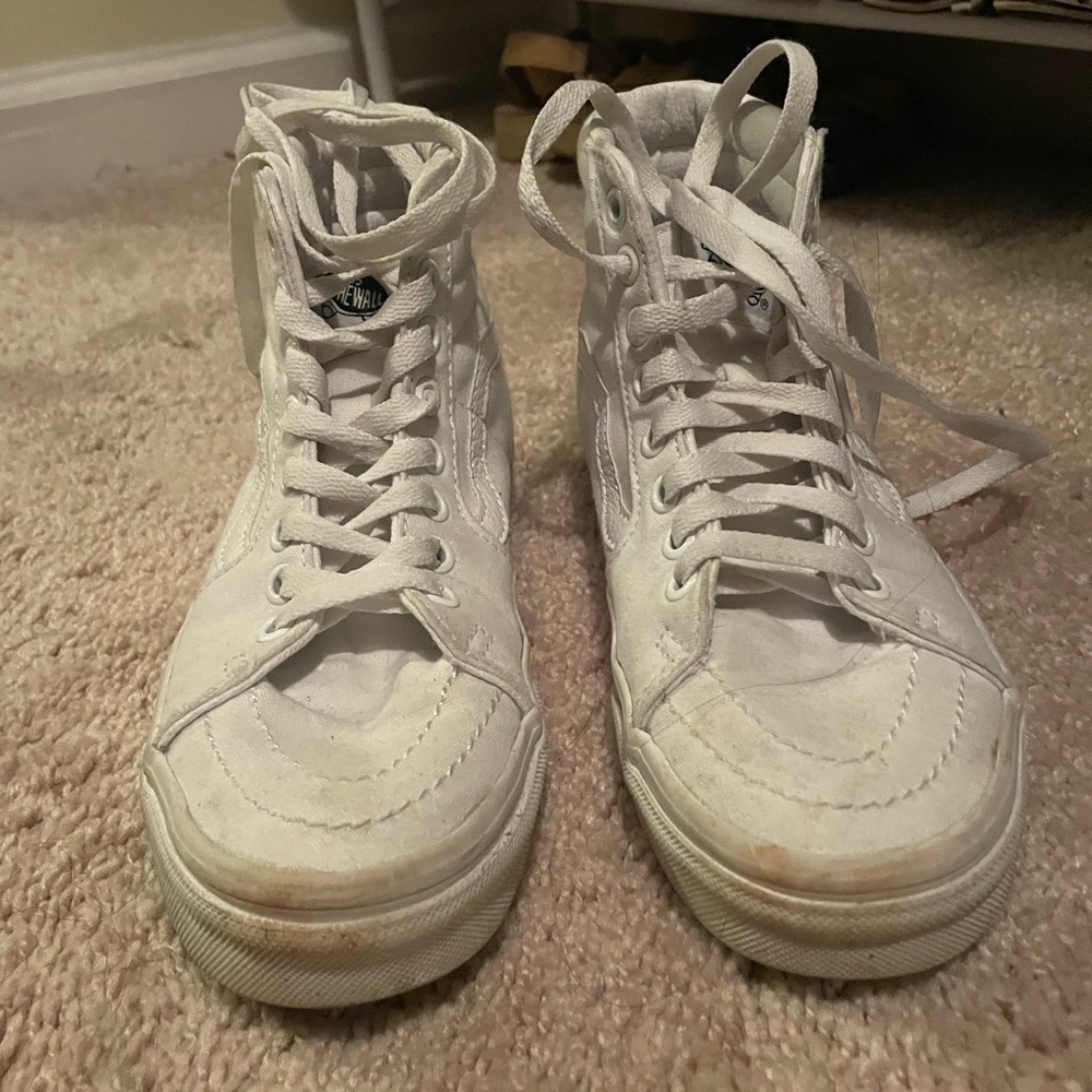 White High Top Vans - Picture 2 of 7